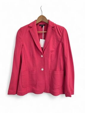 Lands' End Pink Women's 2-Button Knit Blazer Size 12
